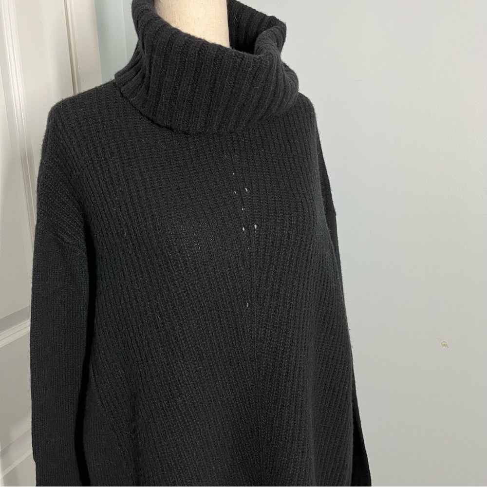 Anthropology Moth black wool blend oversized sweater size S - Picture 8 of 12